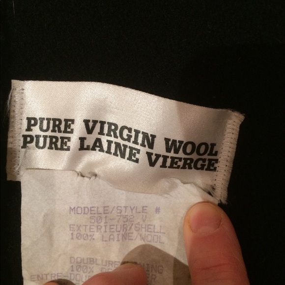 3/4 length pure virgin wool coat - Picture 5 of 8